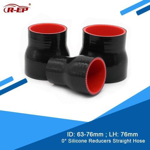 R-EP 0 degree Reducers Straight Silicone Hose/Tube 63-76MM New Silicone Cold Air intake Pipe for Intercooler Tube High Pressure