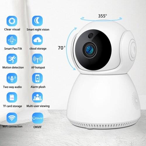 Baby MonitorCamera Wireless Wifi IR Night Vision Camera with Motion Tracking 2 Way Audio Security Camera for Baby Pets Elder