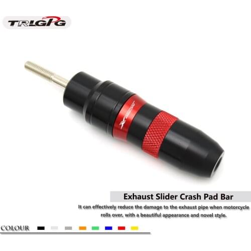 With logo ”NC750X"Motorcycle CNC Aluminum Crash Pads Exhaust Sliders Crash Protector For NC750 X 2012-2021 2020 2019 2018 17