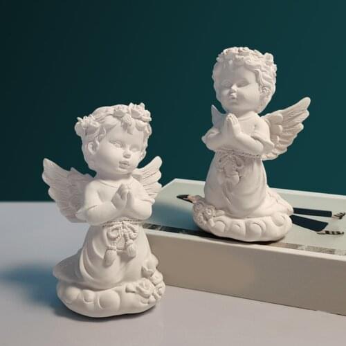 Angel Statue Resin Crafts Ornaments Cherub Figurine Artwork Sculpture Gifts