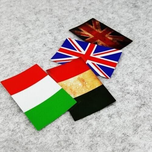 NO.S287 Italy England Germany National Flag Motorcycle Fuel Tank Car Trunk Scratches Reflective Sticker and Decals