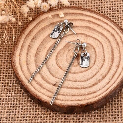 Vintage Nameplate Drop Earring Butterfly Exaggeration Elegant Cool Punk Unique Ear Bone Dangle Earrings for Women Jewelry Gifts