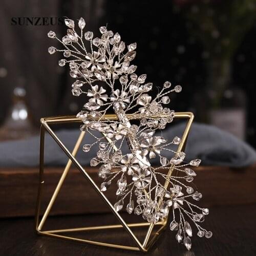Handmade Hair Clips for Women Formal Party Headwear Crystals Bling Bling Wedding Headband diademas para el pelo mujer HD27