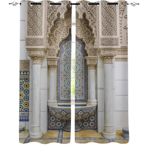 Islam Building Morocco Blackout Curtains Bedroom Living Room Home Decoration for Children Girls Boys Gift