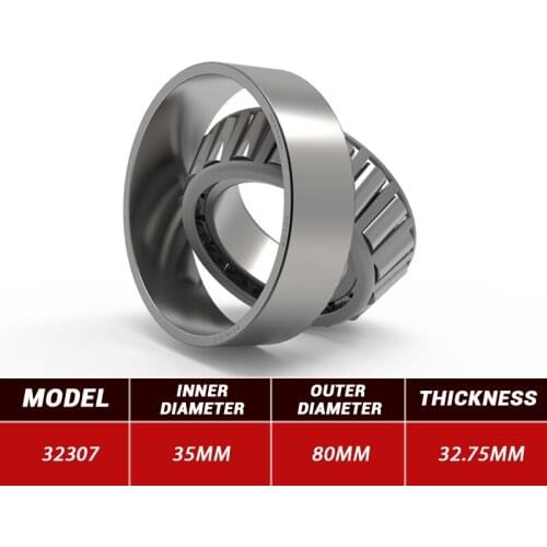 1 PCS Tapered Roller Bearing 32307 High-Carbon Steel Inner Diameter35mm Outer Diameter80mm Thickness32.75mm Motorcycle Bearings