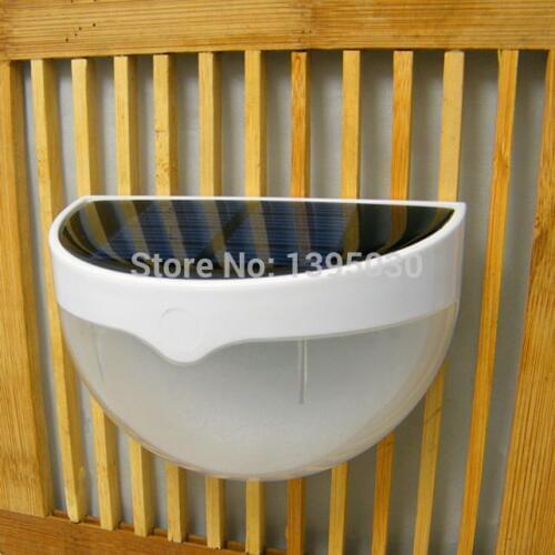 10PCS/Lot N760 Solar Power Panel 6 LED Outdoor Wall Fence Gutter Light Lobby Pathway Lamp