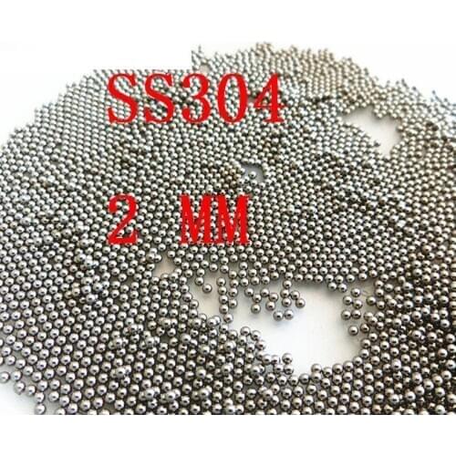2mm Dia G100 Accuracy 304 Stainless Steel Industry Solid Ball, about 1000 pcs/lot