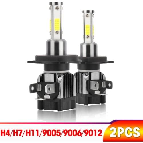 2Pcs H1 H7 20000LM H8 HB3 9005 HB4 H11 Led Headlights Bulbs 9012 2/4sides 80W 3D High Power Mini 360 Degree Auto Lamp
