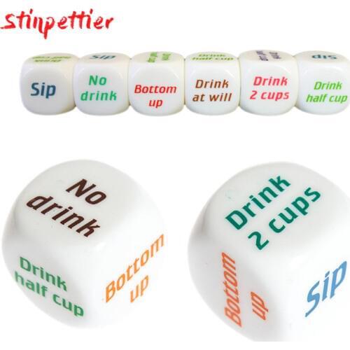 2PCS Hen Party Game Playing Drinking Wine Mora Dice Games Gambling Drink Decider Dice Wedding Party Favorite Decoration ASD174