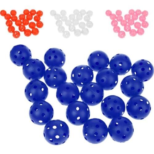 20pcs Plastic Hollow Perforated Practice Tennis Ball Training Golf Balls