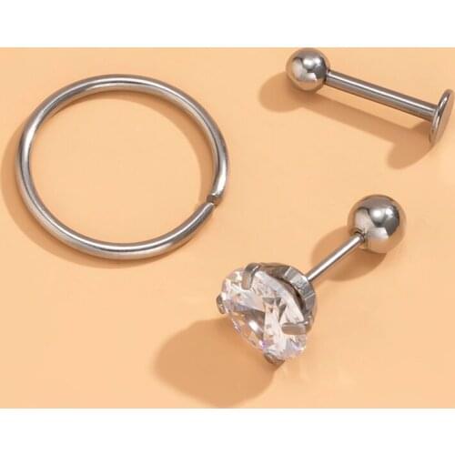 2021 Trend Earrings Set for Women Hoop Wedding Bride Earrings Shiny Rhinestone Stud Earring Female Fashion Jewelry Party Gifts