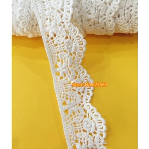 3.5cm width white embroid sewing ribbon fabric warp knitting DIY Garment Accessories free shipping