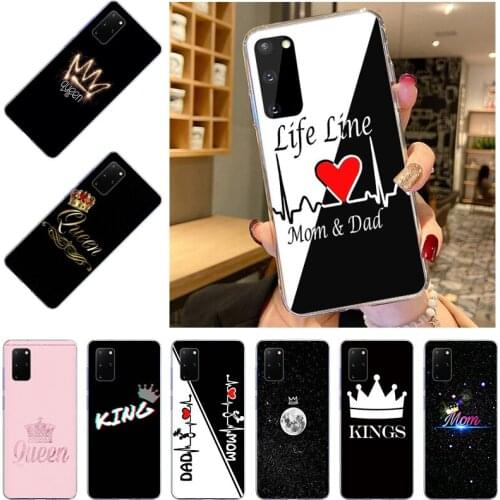 Queen King Crown Princess Silicone Soft phone case for Samsung Galaxy S20 Ultra S10 S20+ S9 S8 Note10 S10e Note9 S10lite S7 A71