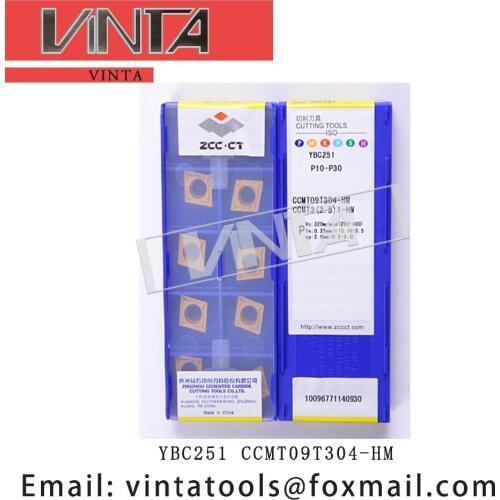 Shipping 10pcs/lots YBC351 YBD102 YBM251 YBC251 YBC151 YBC252 YBD152 YBC151 YBYBG202 CCMT09T304-HM cnc carbide turning inserts