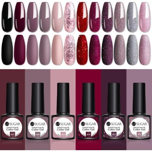 UR Sugar Glitter Holographics Flashing Color Nail Gel Polish Bling Gloss Dazzling Stary Sparkling Nails Art Design Polish