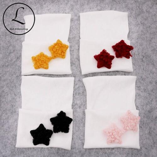 GZHilovingL Soft Newborn Baby Cotton Hospital Hats Childrens Kids Girls Boys Star Beanie Hats Photography 0-3M baby Accessories