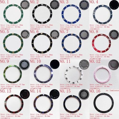 38mm Watch Ring Ceramic Bezel Insert Ring for Yacht celebrities Watch 40mm Case Watch Accessories Inner diameter 30.8mm