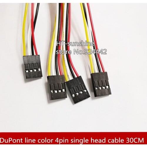 DuPont line color 30cm 4PIN single head JST terminal line 1007-24 connection line 10pcs