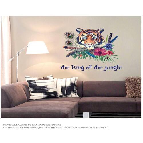 Creative stickers animal wallpaper Household adornment to wall stickers decoration Furnishing art horse tiger eagle Zebra