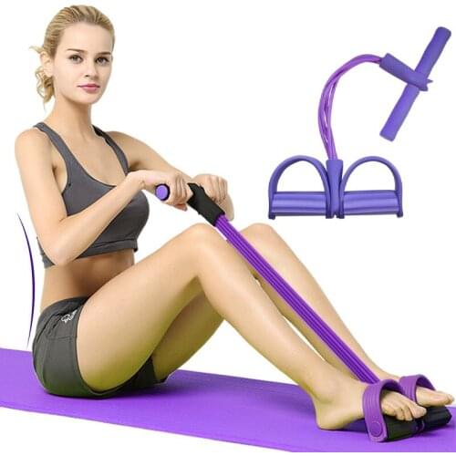 Multi Function Tension Rope Elastic Resistance Band Pedal Ankle Exerciser Pull Ropes Yoga Fitness Training Equipment