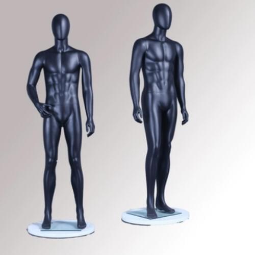 Top Level Man Whole Body Black Mannequin Window Display Mens Dummy On Show
