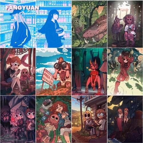 Diamond Painting Kit Big Eyes Girl Telescope Full Square Round Drill Diamond Embroidery Mosaic Art Kit Home Decor Handmade Gift