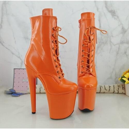 Leecabe Yellow Upper 20CM/8inches Pole dancing shoes High Heel platform Pole Dance Shoes