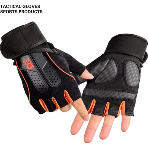Long Wrist Belt Gym Fitness Gloves Crossfit Weight Lifting Gloves Men Musculation Women body building Barbell Dumbbell protect
