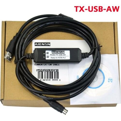 Suitable for HCFA Hechuan PLC programming cable TX-USB-AW download cable data cable debugging cable
