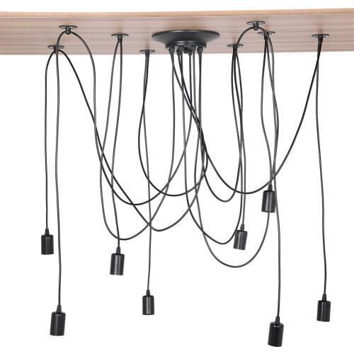 8 Head Industrial Vintage Style Light Holder Ceiling Lamp Hanger Fixtures Spider Multi-Head Vintage Chandelier Household