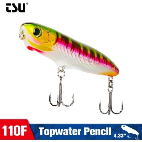 TSURINOYA 110F 18.8g Floating Pencil Fishing Lure Z-shaped Long Casting Hard Bait DW91 110mm Professional Wobblers Jerkbait