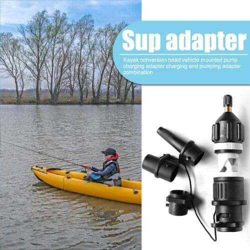 Surf Paddle Board Valve Adapter Canoes Inflatable Rowing Boat Air Pump Connector Kayak Tender Raft Mattress Airbed