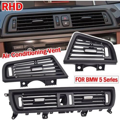 RHD Front Row Wind Left Center Right Air Conditioning Vent Grill Outlet Panel Without Chrome Plate For BMW 5 Series F10 F18