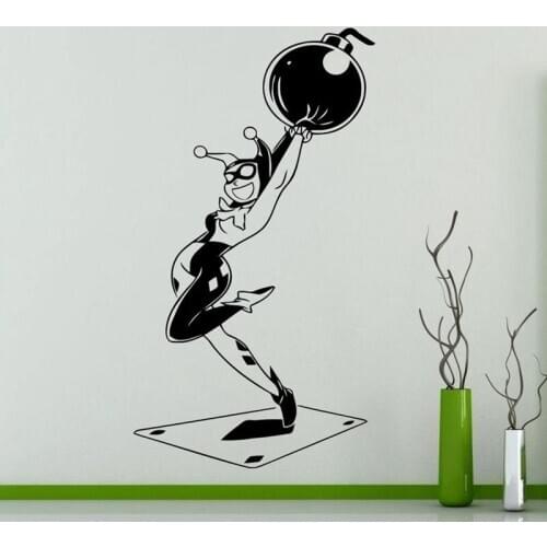 Poker Cards Wall Decal Funny Ace Casino Recreation Club Interior Decor Door Window Vinyl Stickers Creatives Clown Wallpaper Q549