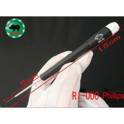 Japanese RHINO High Carbon Steel with Magnetic, Precision, 1.5mm Diameter, Phillips Screwdriver No.000
