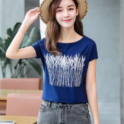 2021 Summer Color Tshirts For Women’s Short Sleeve O Neck Korean Cotton Woman Tops Casual All-Match Ropa Aesthetic T-shirt