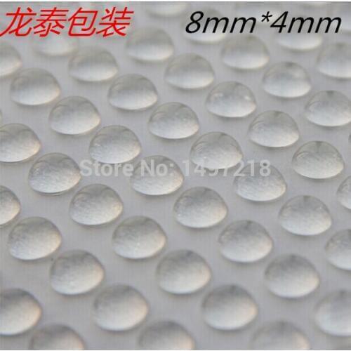 1000pcs 8mm x 4mm clear anti slip silicone rubber plastic bumper damper shock absorber 3M self-adhesive silicone feet pads