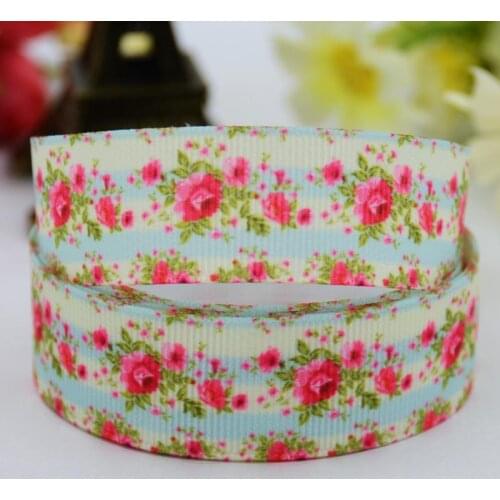 22mm 25mm 38mm 75mm Ruban satin Flowers Cartoon printed Grosgrain Ribbon Hair Accessories party decoration 10 Yards X-00280