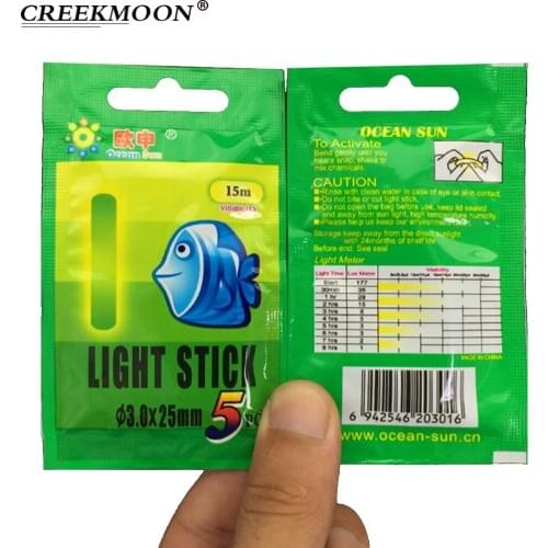 25/50pcs Fishing Float Light Stick Fluorescent Lightstick Night Float Rod Light Dark Glow Sticks Lure 3.0*25MM Fishing Tackle