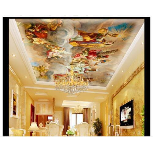 3d photo wallpaper 3d ceiling wallpaper murals garden of Eden zenith condole top wallpaper mural wall paper home decoration