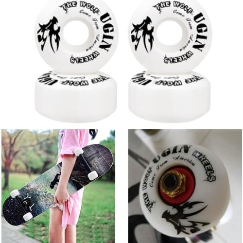 4Pieces PU Skateboard Wheels 95A Hardness Skate Board Roller Wheel Parts