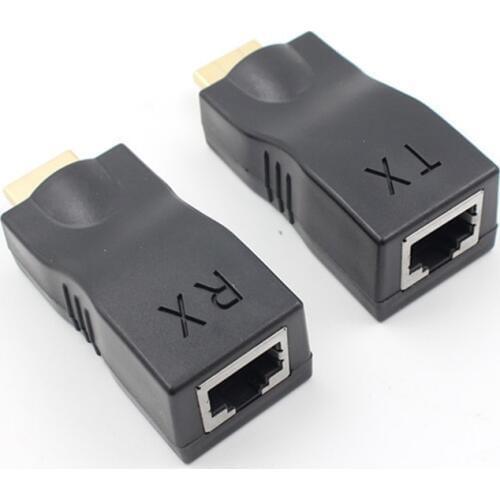 4K 3D HDMI 1.4 30M Extender to RJ45 Over Cat 5e/6 Network LAN Ethernet Adapter