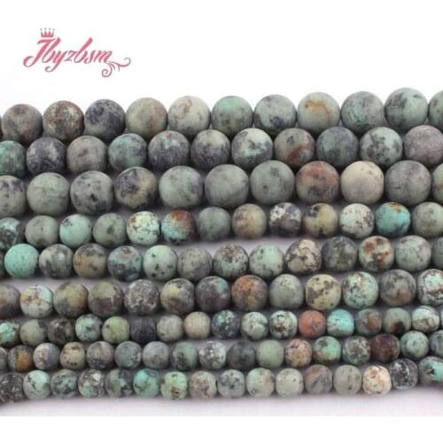 8,10,12mm Round Frost Multicolor Africa Turquoises Beads Natural Stone Beads For DIY Necklace Jewelry Making 15" Free Shipping