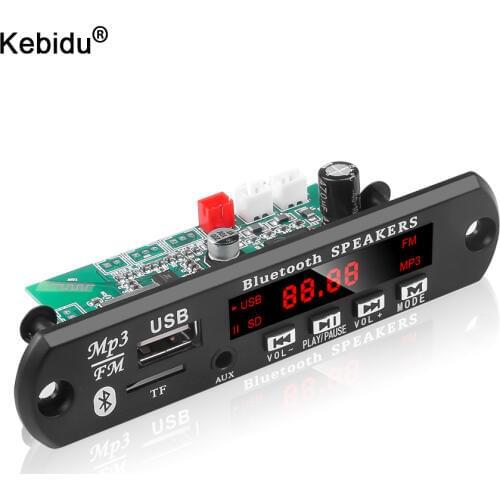 Car Audio USB TF FM Radio Module Wireless Bluetooth 12V MP3 WMA Decoder Board Support 50W 2*15W Amplifier with Remote Control