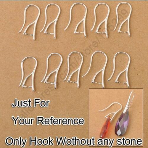 Free Shipping Wholesale 100PCS Lot 925 Sterling Silver Jewelry Findings Pinch Bail Hook Earring Wires For Crystal Beads
