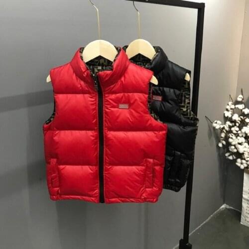 Autumn Winter 3-10Years Boys Thicken Stand Collar Waistcoat Kids Outerwear Children Teens Cotton Jackets Vest For Girls Clothes