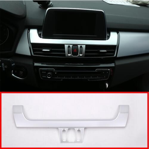For BMW 2 Series F45 F46 218i 220i 2015-2017 Car Accessories Chrome Control under the Navigation Panel Trim 1 Pcs Silver