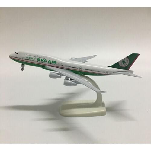 JASON TUTU 20cm EVA Air Boeing B747 Plane Model Airplane Model Aircraft Model Diecast Metal Airplanes 1:400 scale Planes