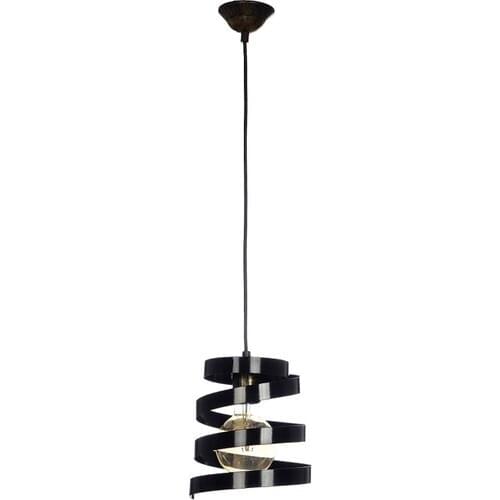 Gzhome Modern Spiral Single Black Pendant Lamp