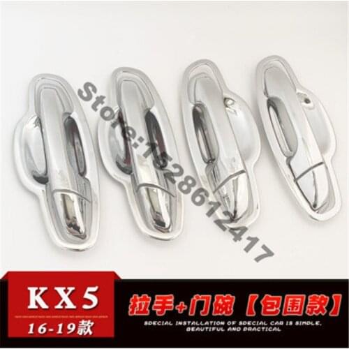 ABS Chrome Door Handle Bowl Door handle Protective covering Cover Trim for Kia Sportage QL KX5 2016- 2019 Car styling
